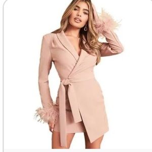 Lavish Alice Feather Blazer Dress size 0